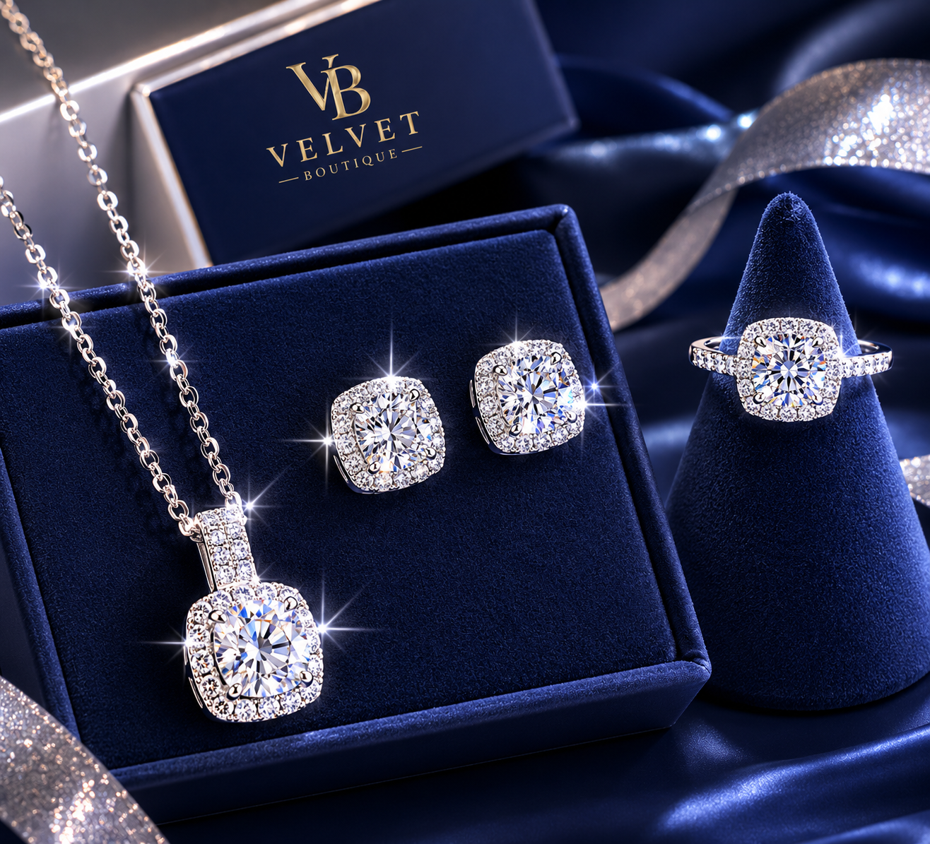 Velvet luxury argent