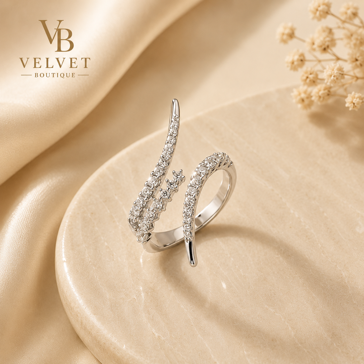 Velvet bague éclat doré et argenter